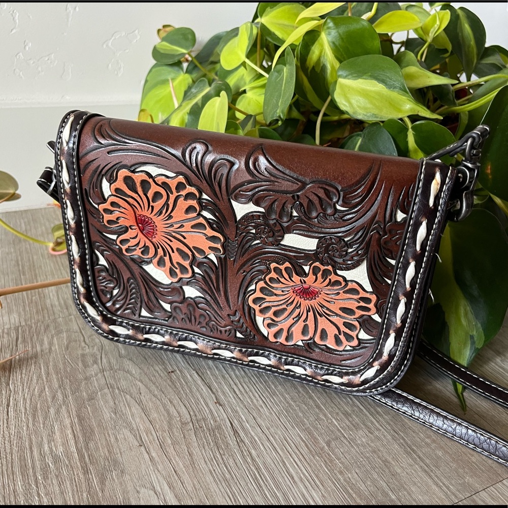 Western Tooled Leather Purse